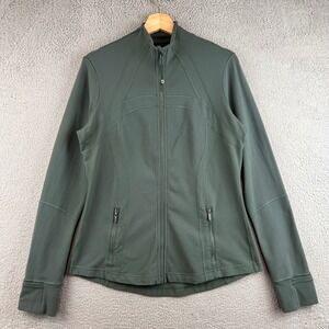 Lululemon Define Jacket Luon Forest Green Full Zip Yoga Activewear Size 12